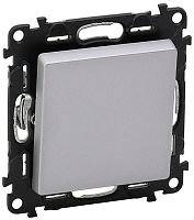 Переключатель без рамки Legrand Valena Life 1-кл. проходной алюминий картинка